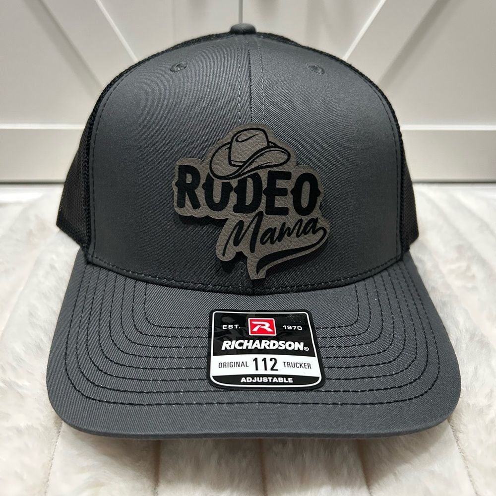 Rodeo Mama Laser Engraved Richardson 112 Trucker Hat.